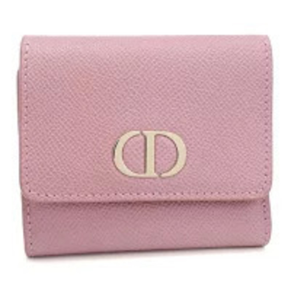 Christian Dior Tri fold Wallet Compact Calo Purple